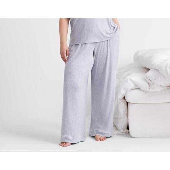 State of Day Ribbed-Knit Pajama Pants Gray Size L 0863 (Just Pants) - Picture 1 of 1